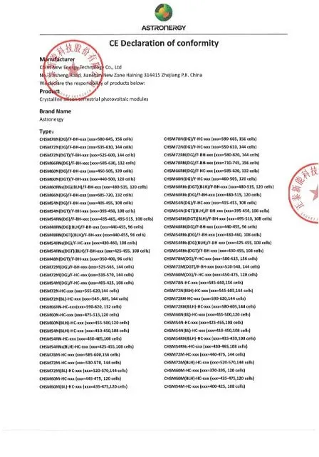 CE Uygunluk Belgesi